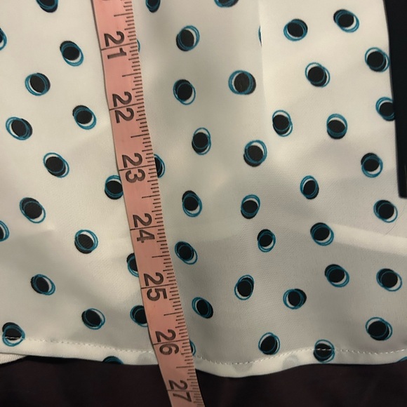 Elle Large Polka Dot Mom Core Preppy Blouse - Picture 7 of 7